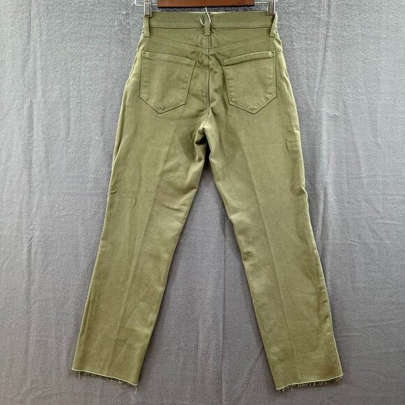 L'Agence Sada Cropped Ankle High Rise Jean Basil Raw Hem Comfort Stretch -NWOT - Picture 5 of 10